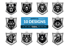 Wild Animal Keychain Laser Cut Clipart Daily SVG Bundles - CraftNest - Digital Crafting and Art