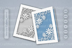 Wild Floral Cutaway Card Paper Cut SVG Bundle 3 - CraftNest - Digital Crafting and Art