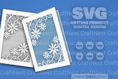 Wild Floral Cutaway Card Paper Cut SVG Bundle 3 - CraftNest - Digital Crafting and Art