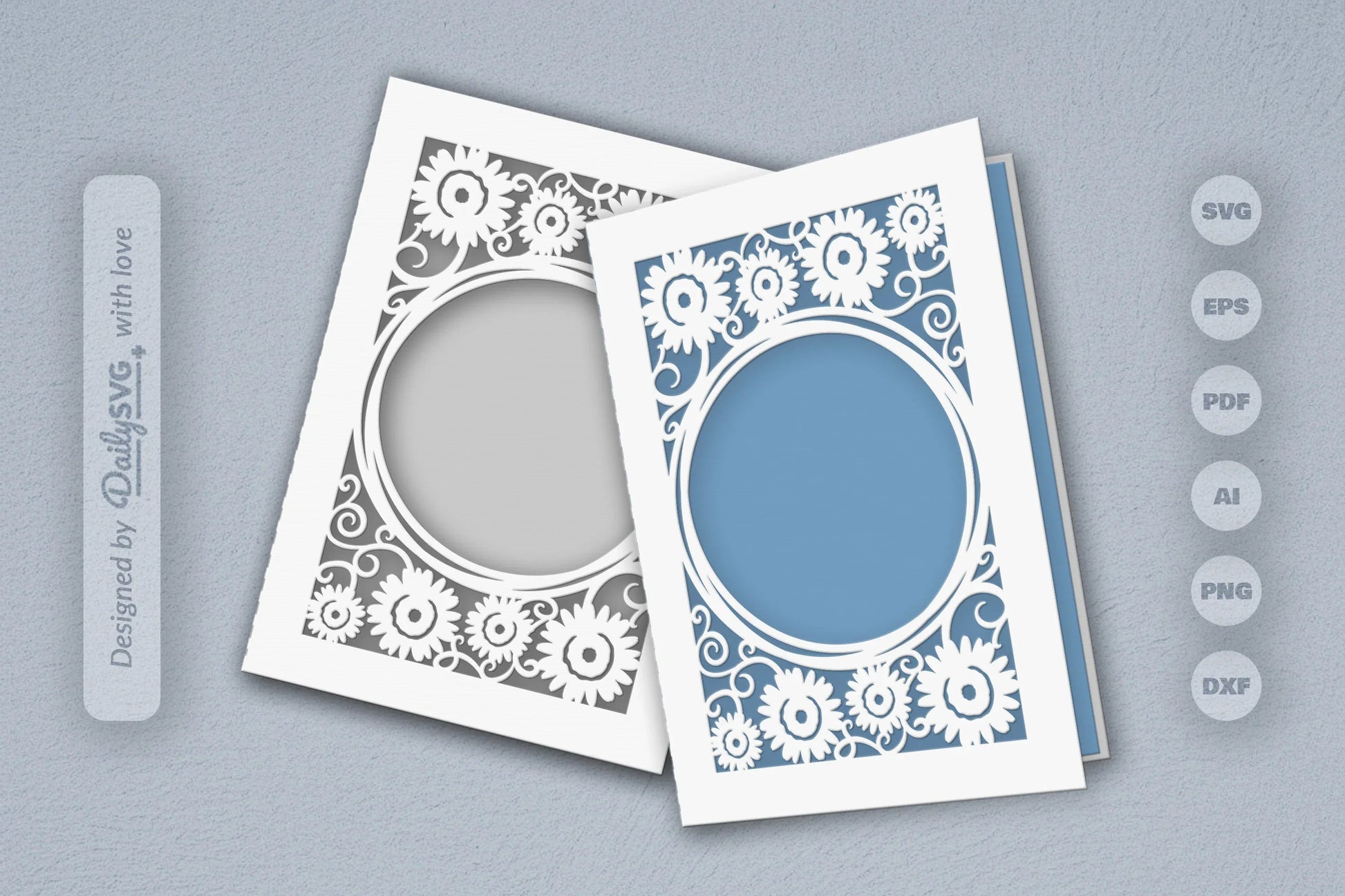 Wild Floral Cutaway Card Paper Cut SVG Bundle - CraftNest - Digital Crafting and Art