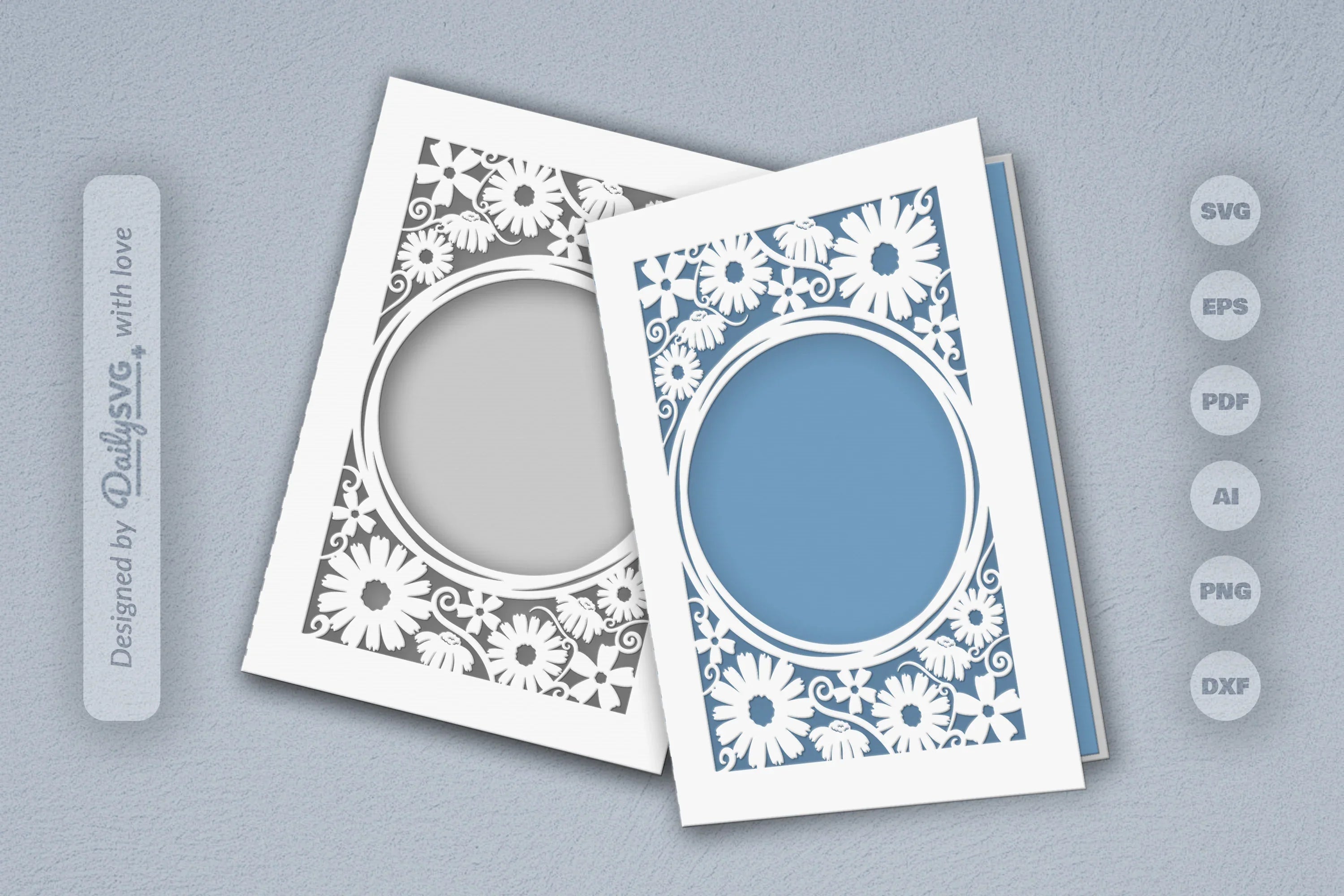 Wild Floral Cutaway Card Paper Cut SVG Bundle 9 - CraftNest - Digital Crafting and Art
