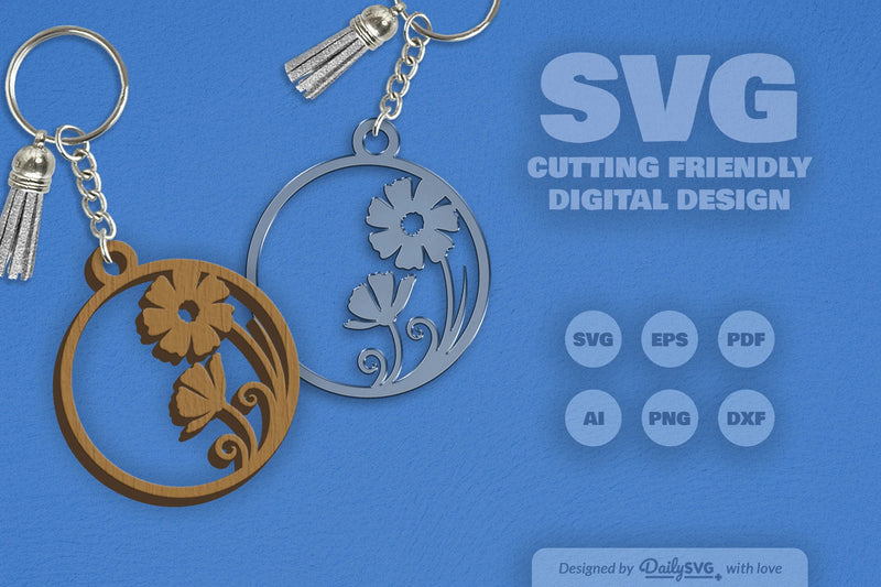 Wild Floral Round SVG Bundle - CraftNest - Digital Crafting and Art