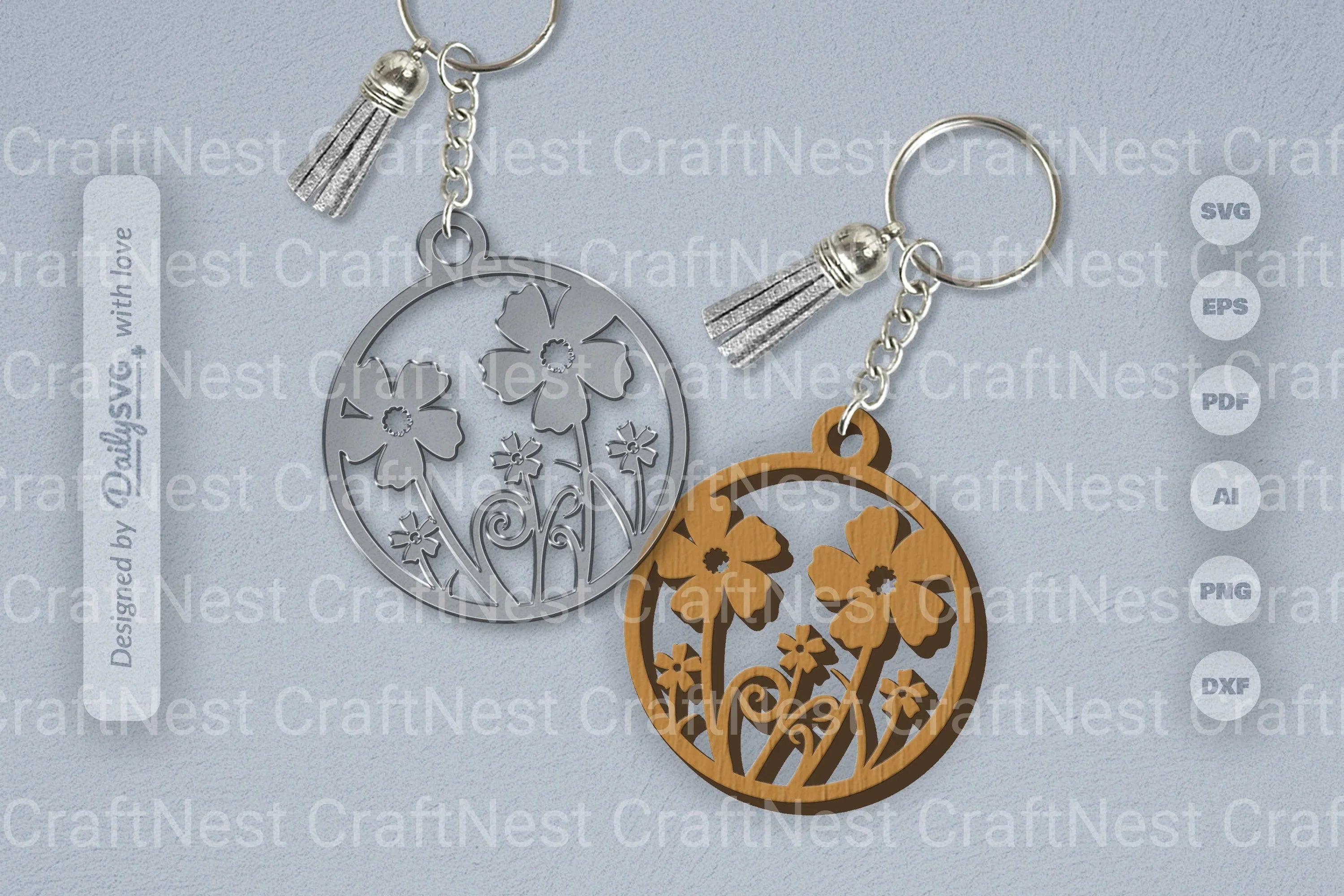 Wild Floral Round SVG Bundle