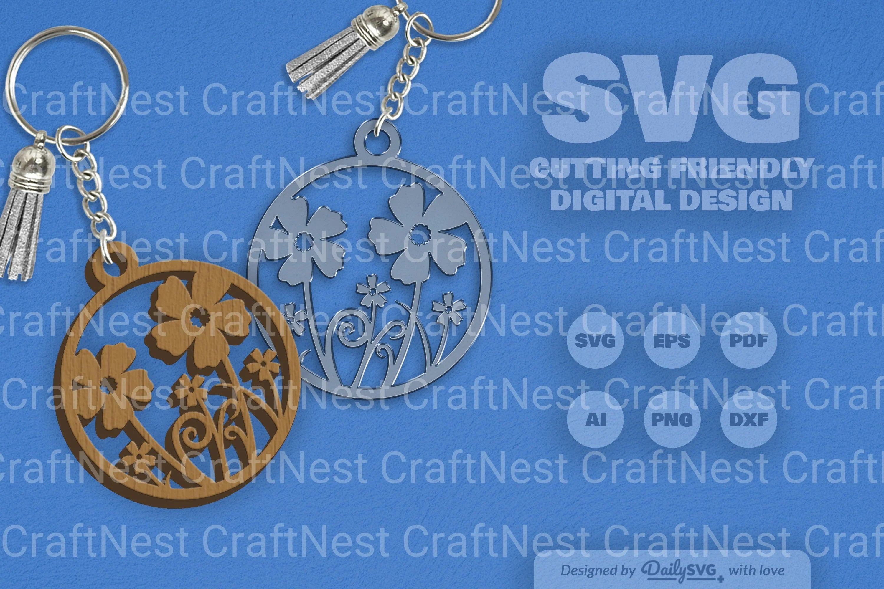 Wild Floral Round SVG Bundle