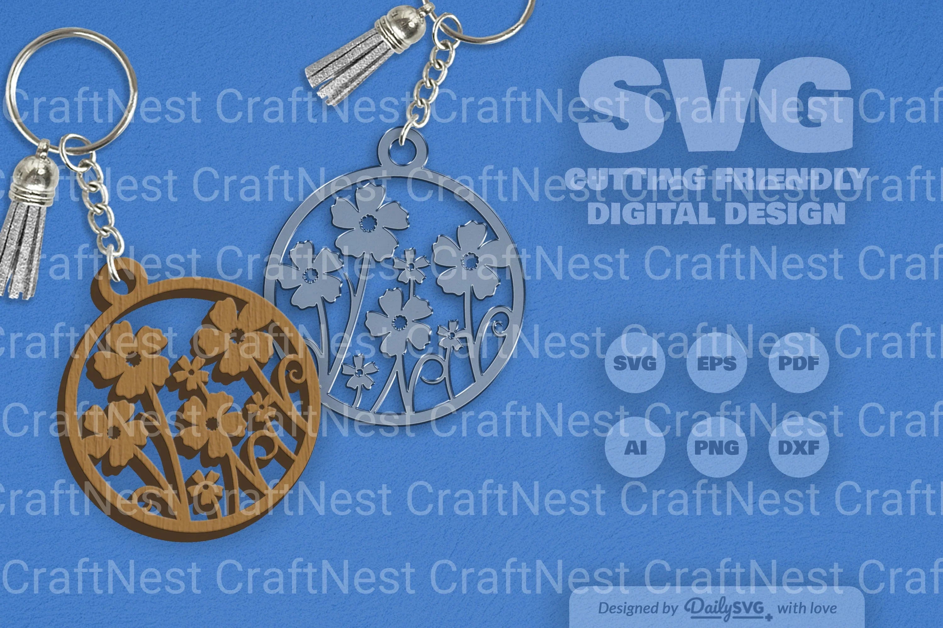 Wild Floral Round SVG Bundle