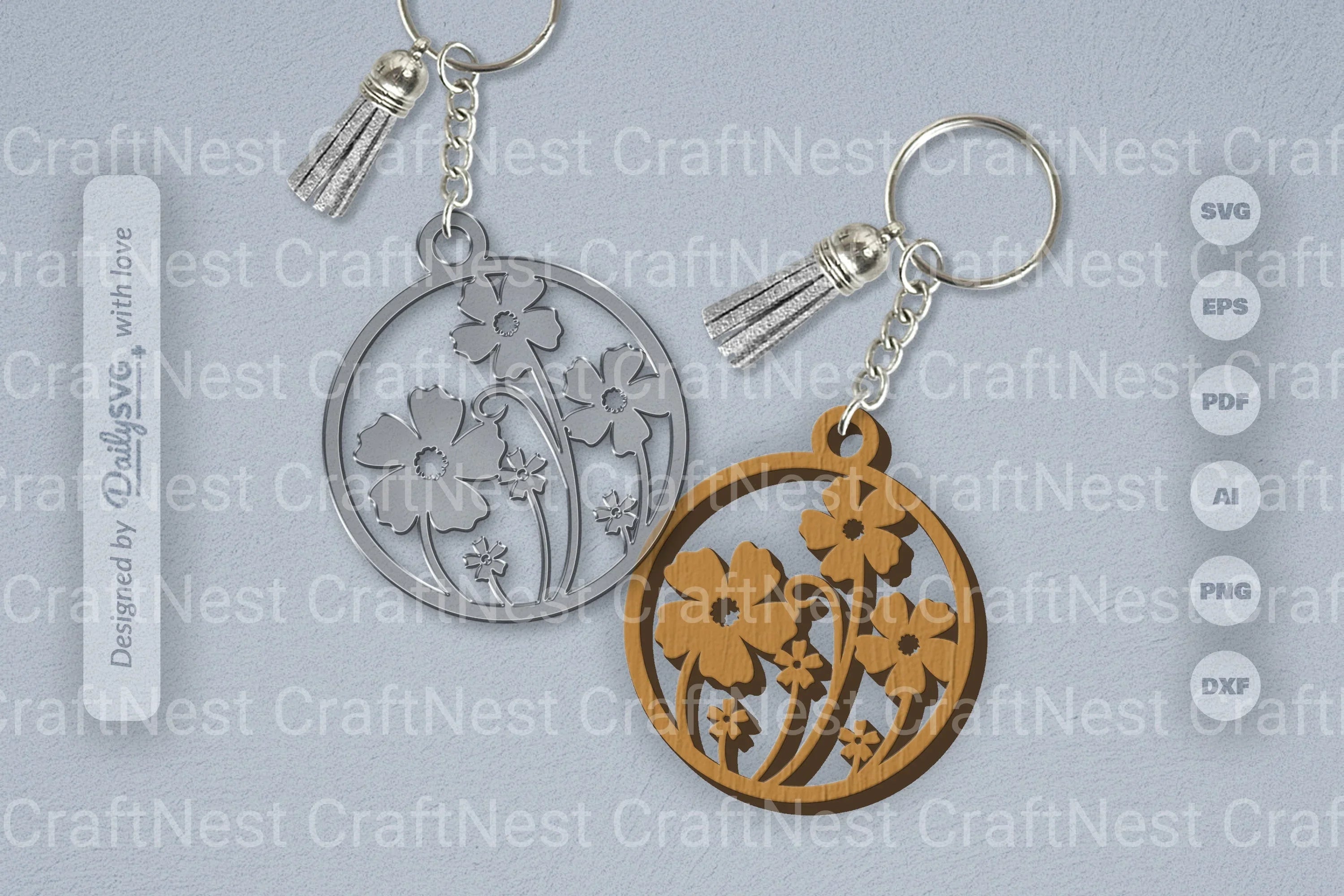 Wild Floral Round SVG Bundle