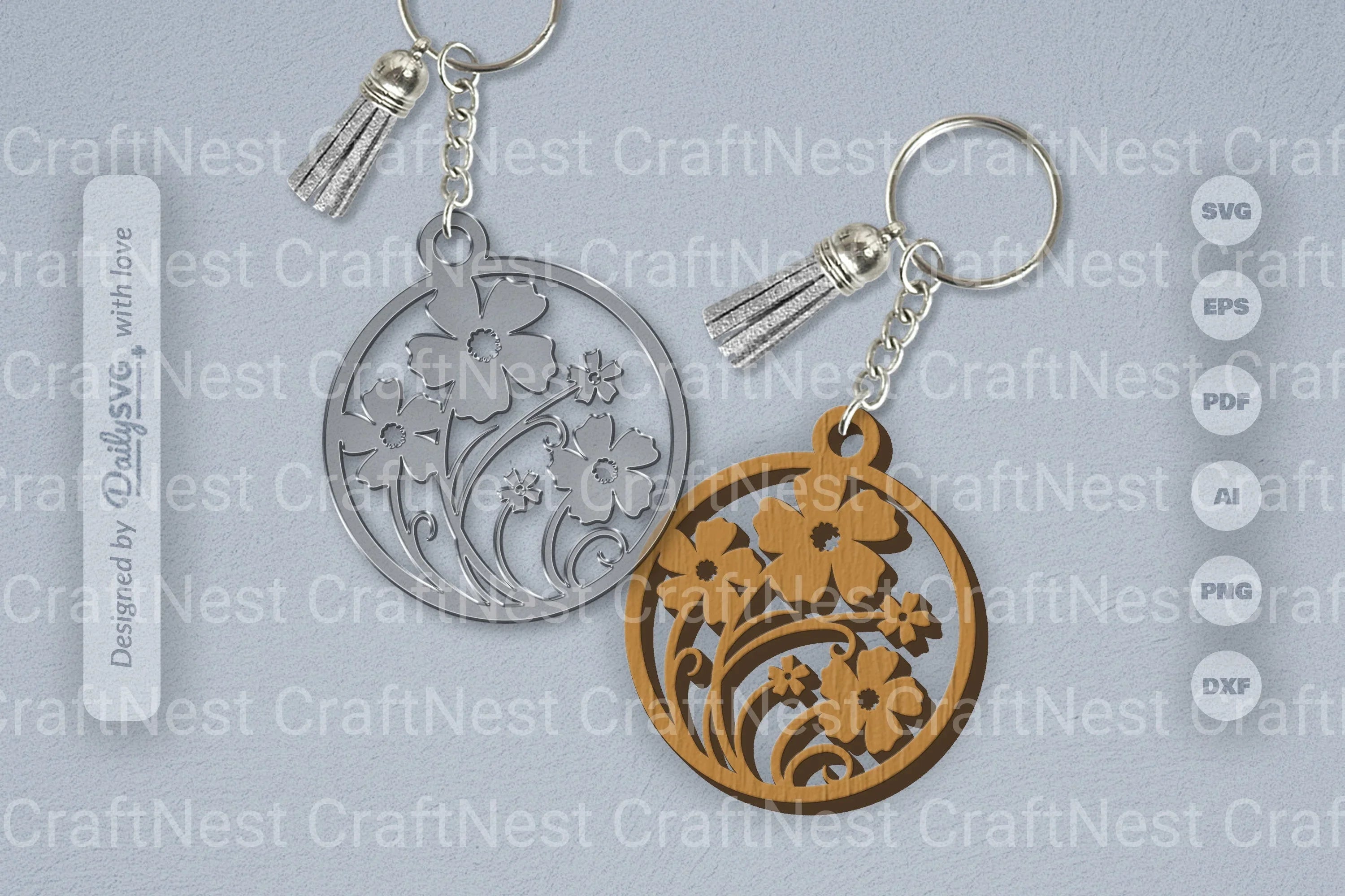 Wild Floral Round SVG Bundle