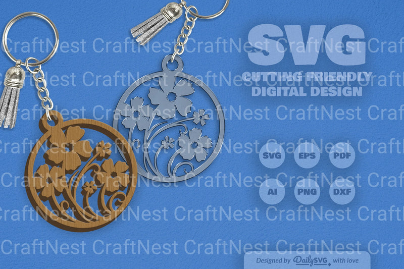 Wild Floral Round SVG Bundle 13 - CraftNest - Digital Crafting and Art