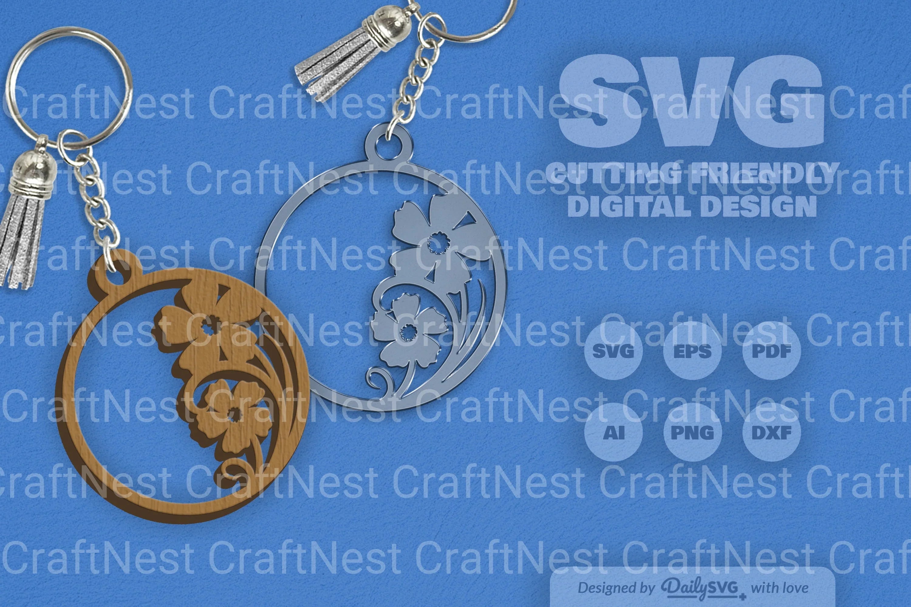 Wild Floral Round SVG Bundle