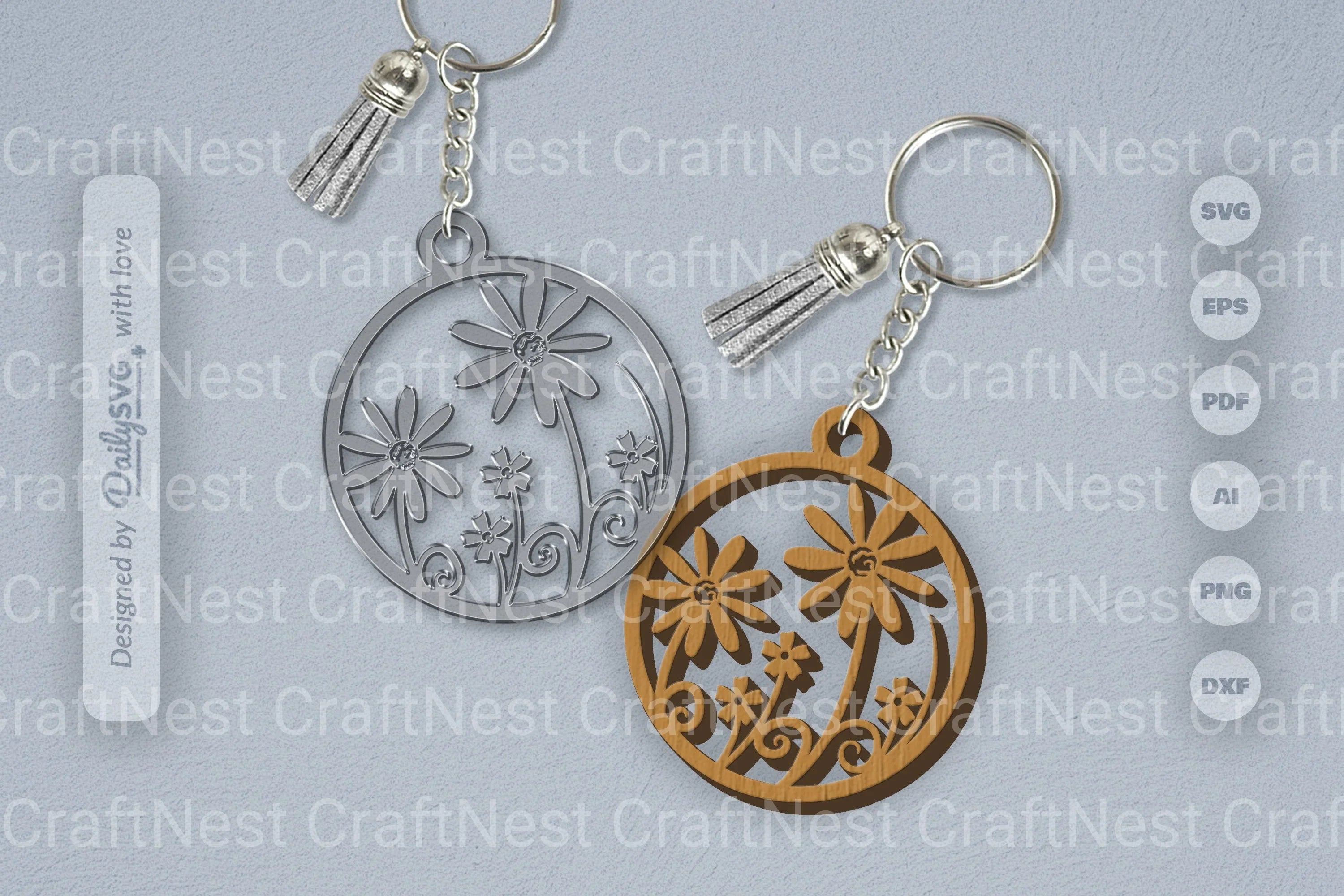 Wild Floral Round SVG Bundle