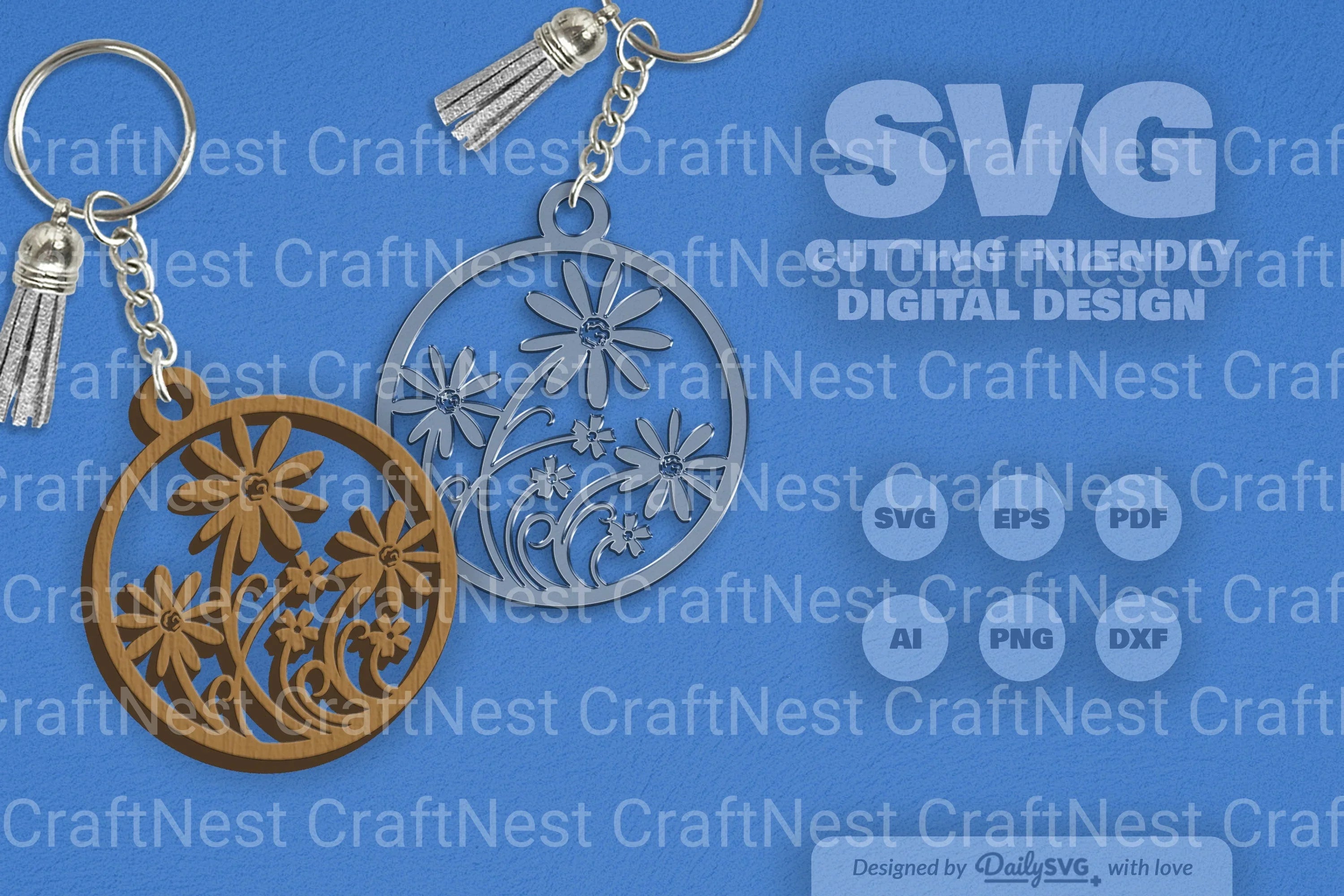 Wild Floral Round SVG Bundle