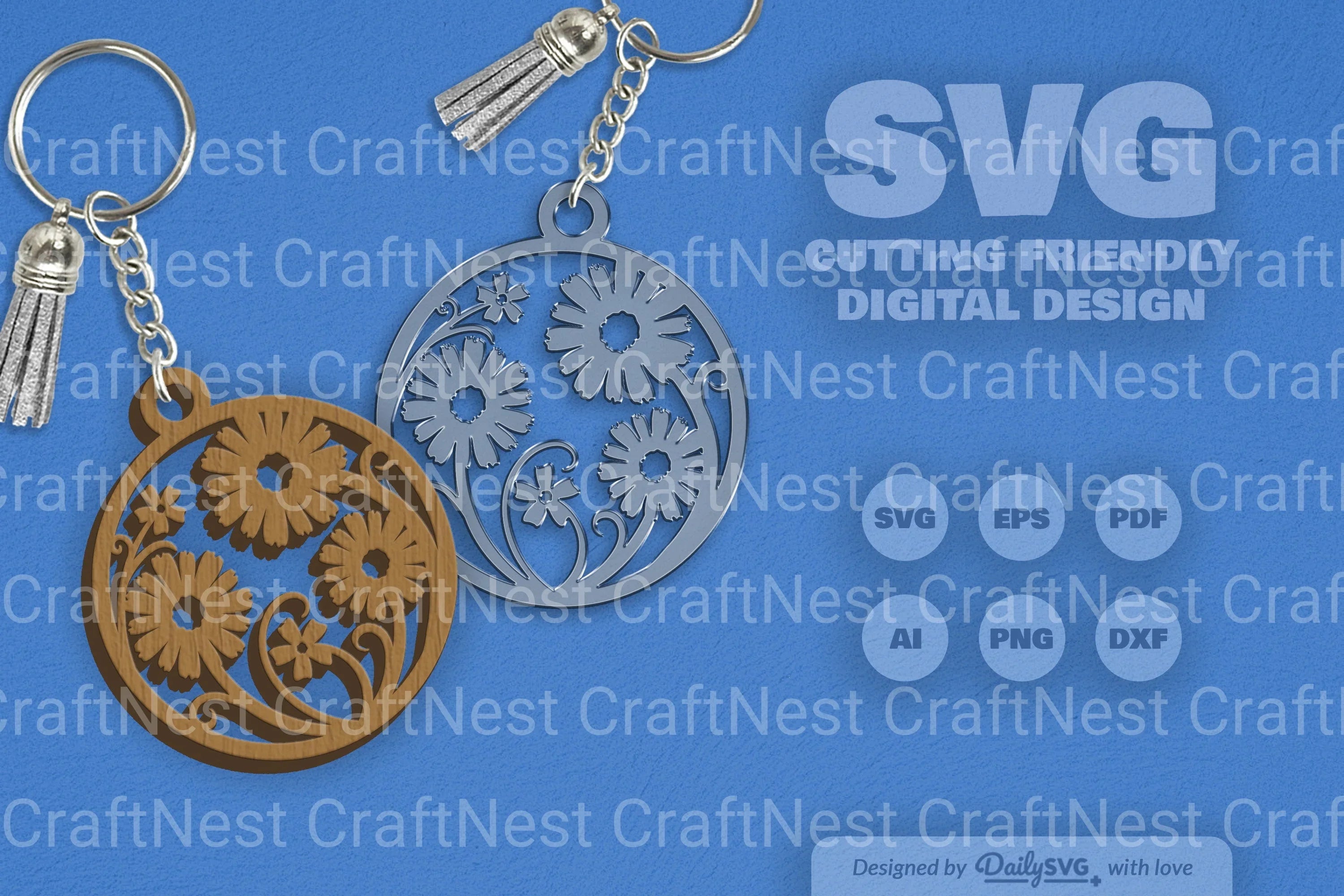 Wild Floral Round SVG Bundle