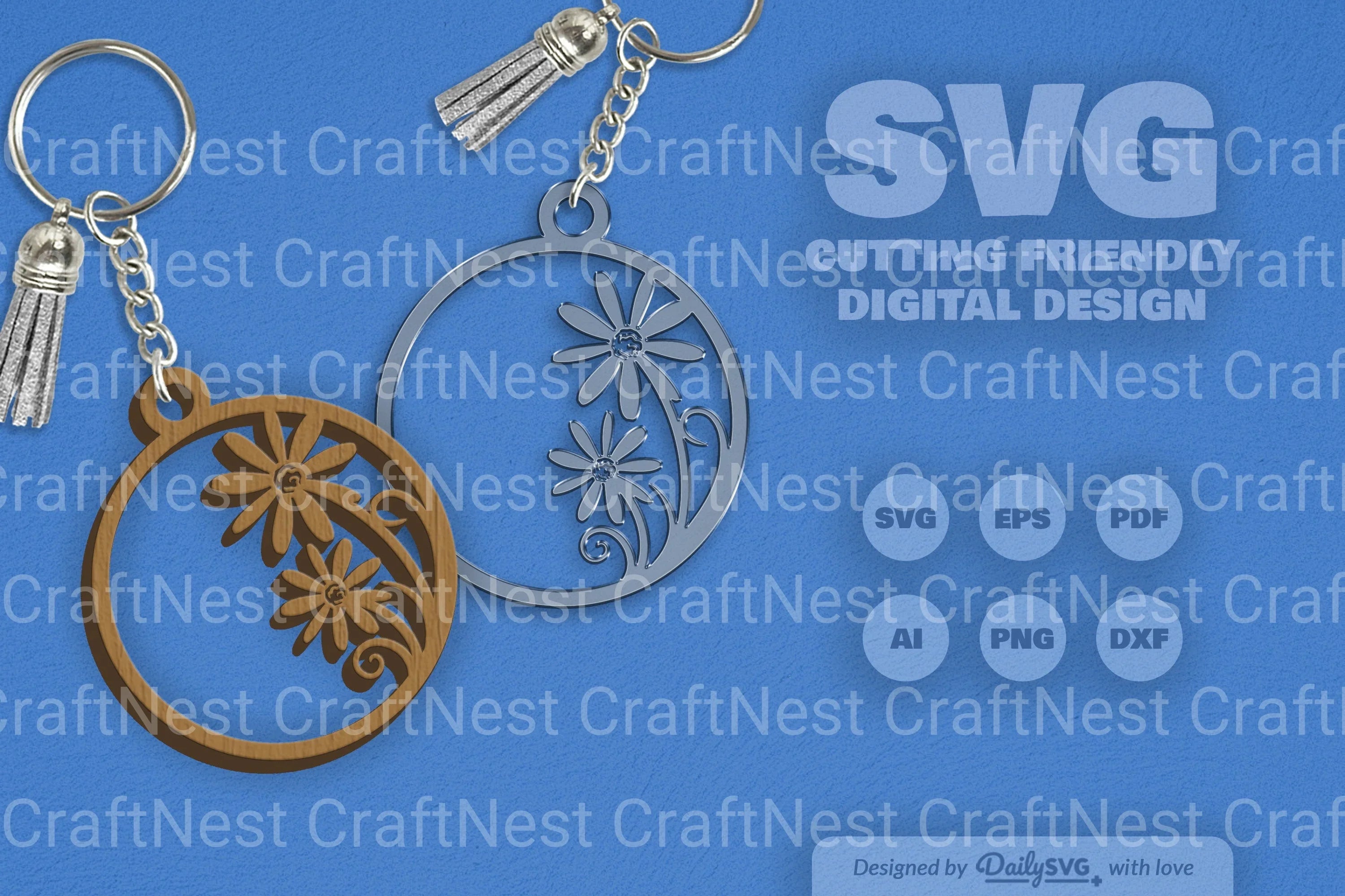 Wild Floral Round SVG Bundle