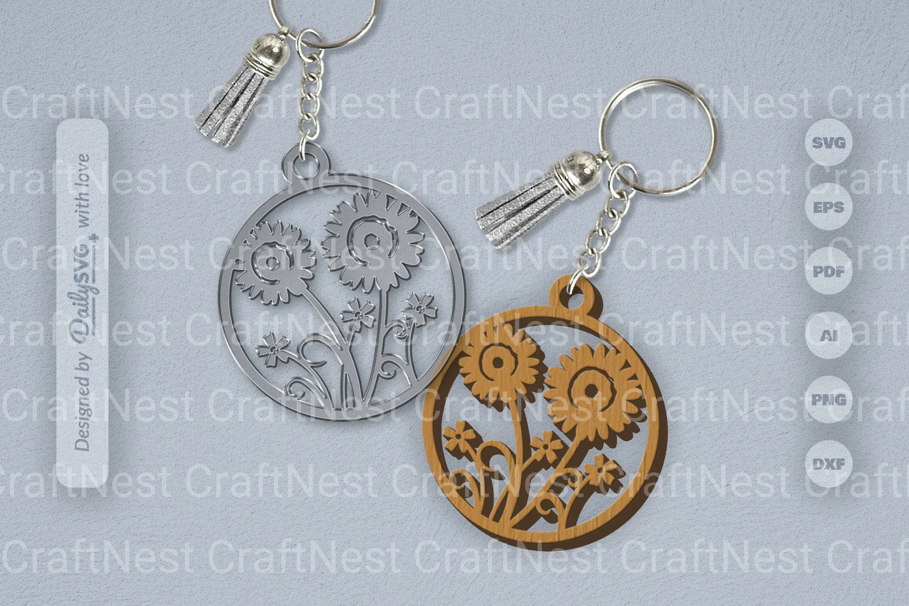 Wild Floral Round SVG Bundle