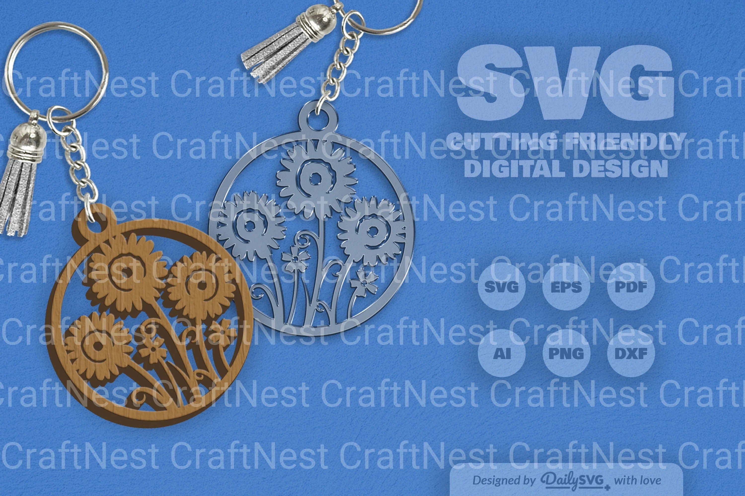 Wild Floral Round SVG Bundle