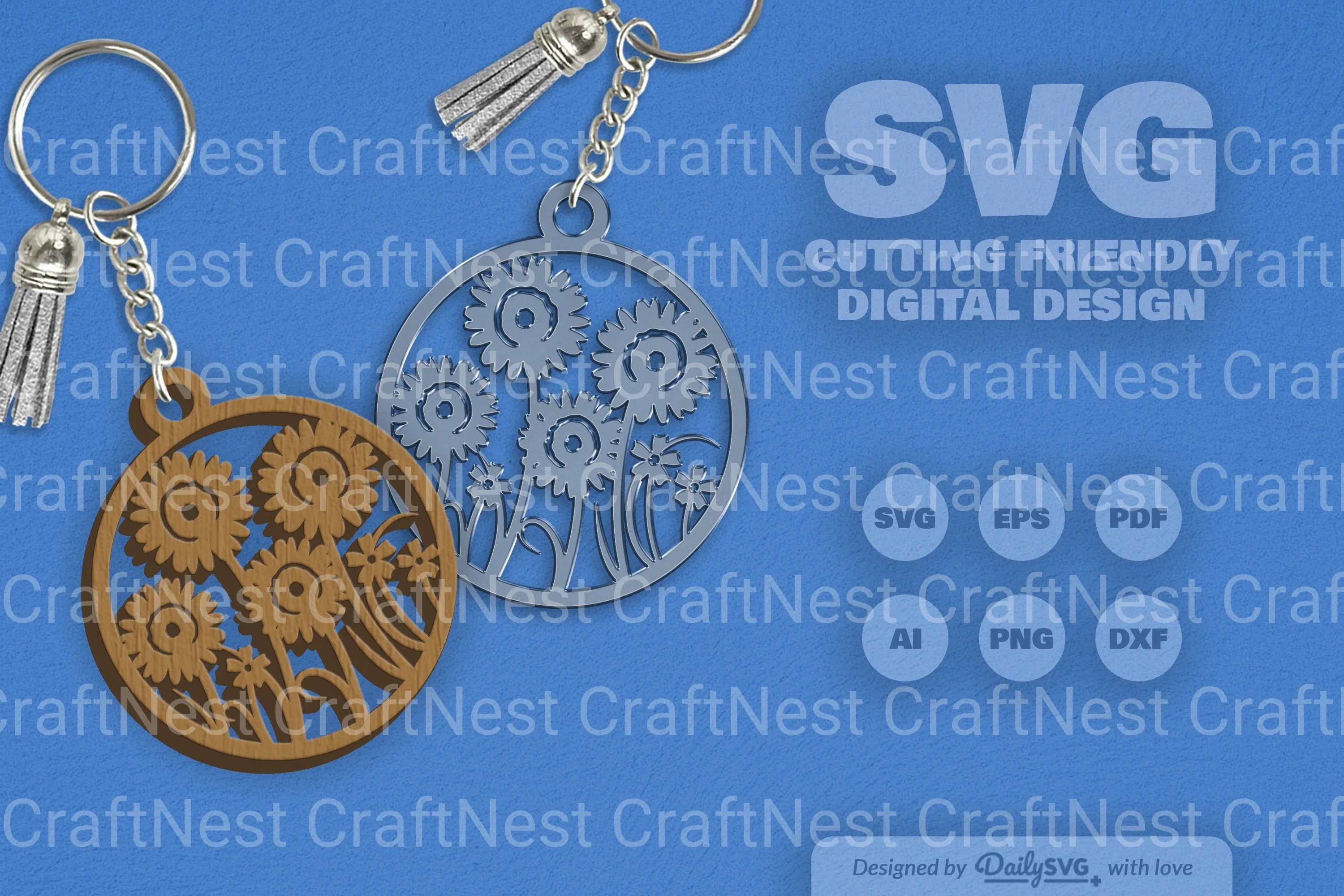 Wild Floral Round SVG Bundle