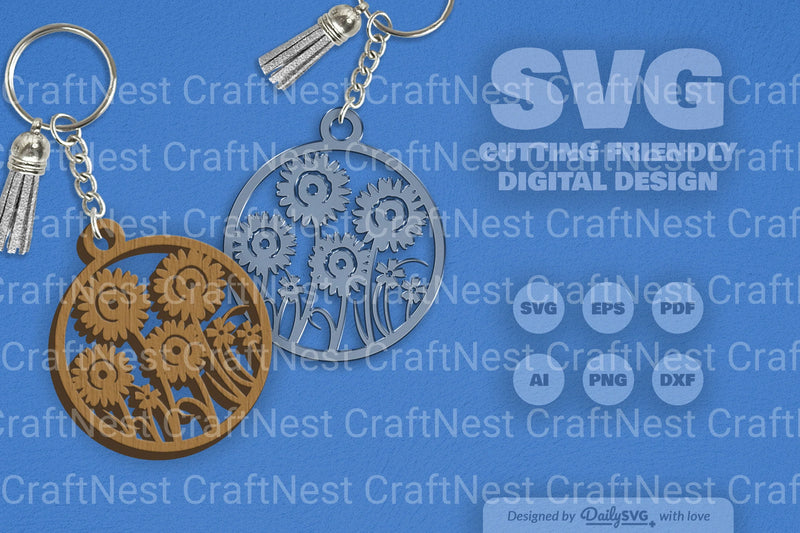 Wild Floral Round SVG Bundle 17 - CraftNest - Digital Crafting and Art