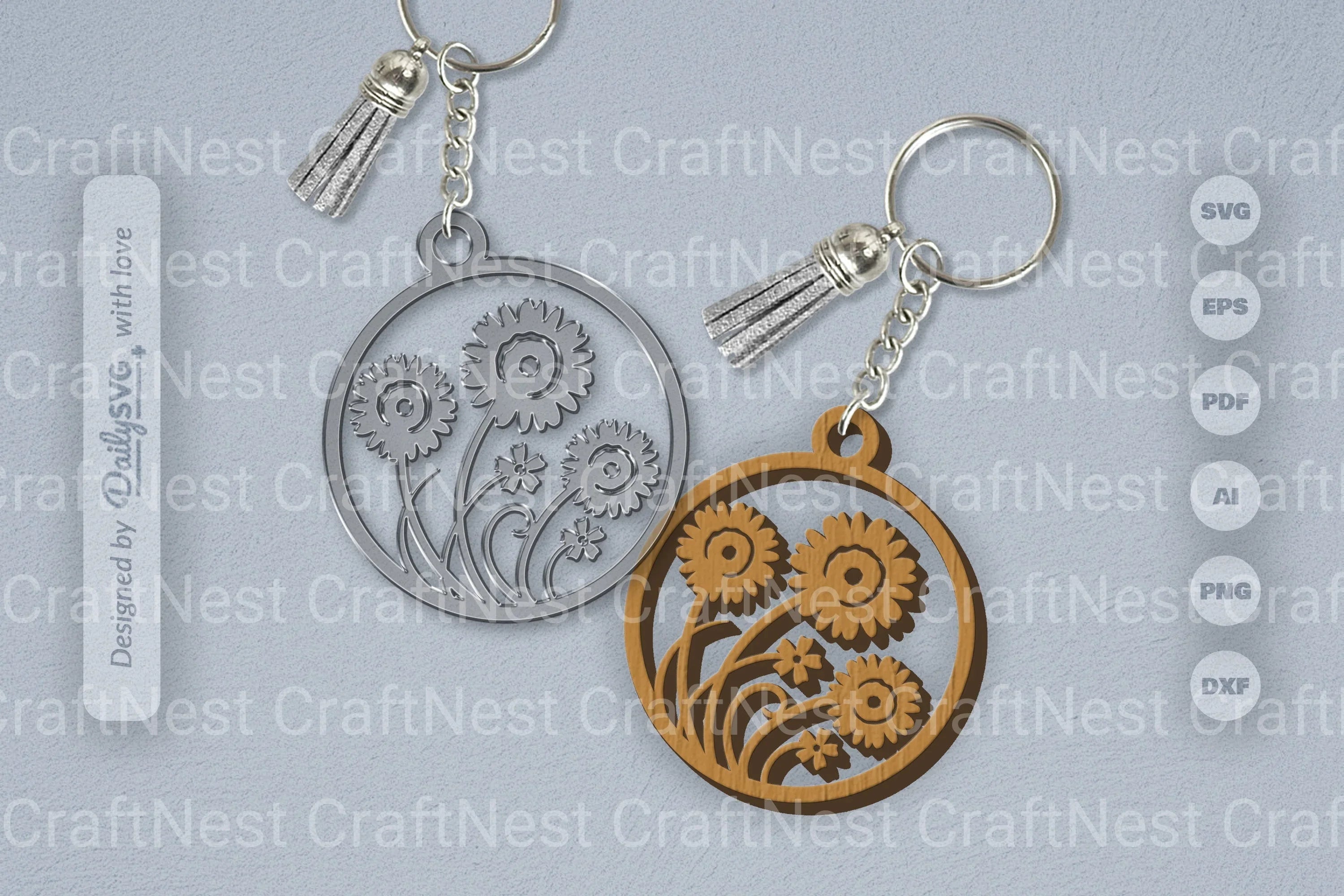 Wild Floral Round SVG Bundle