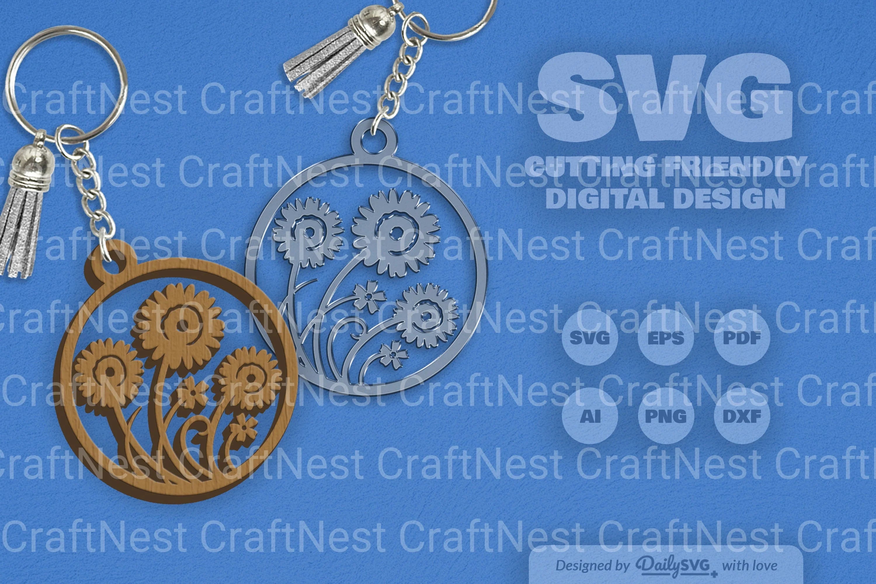 Wild Floral Round SVG Bundle