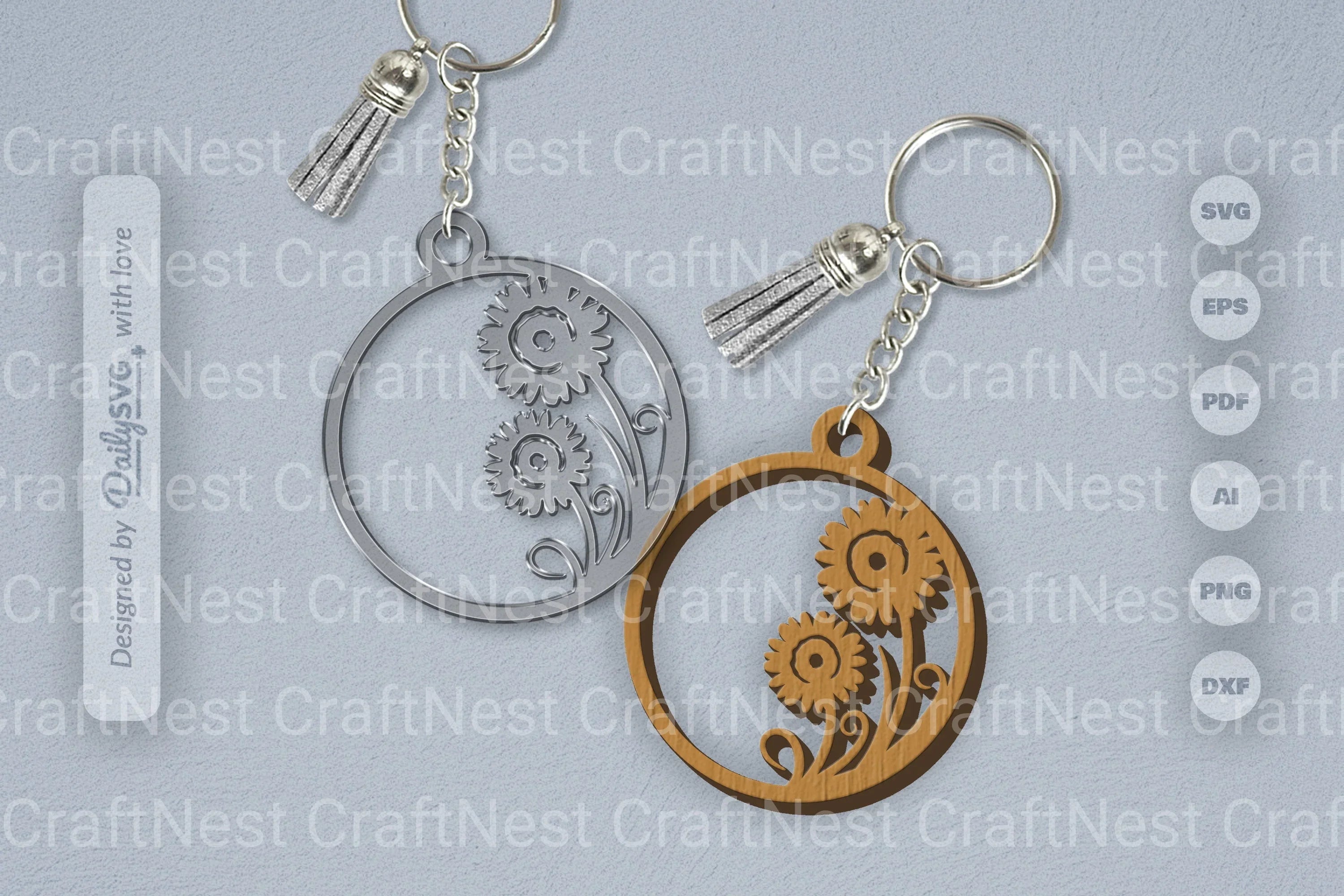 Wild Floral Round SVG Bundle