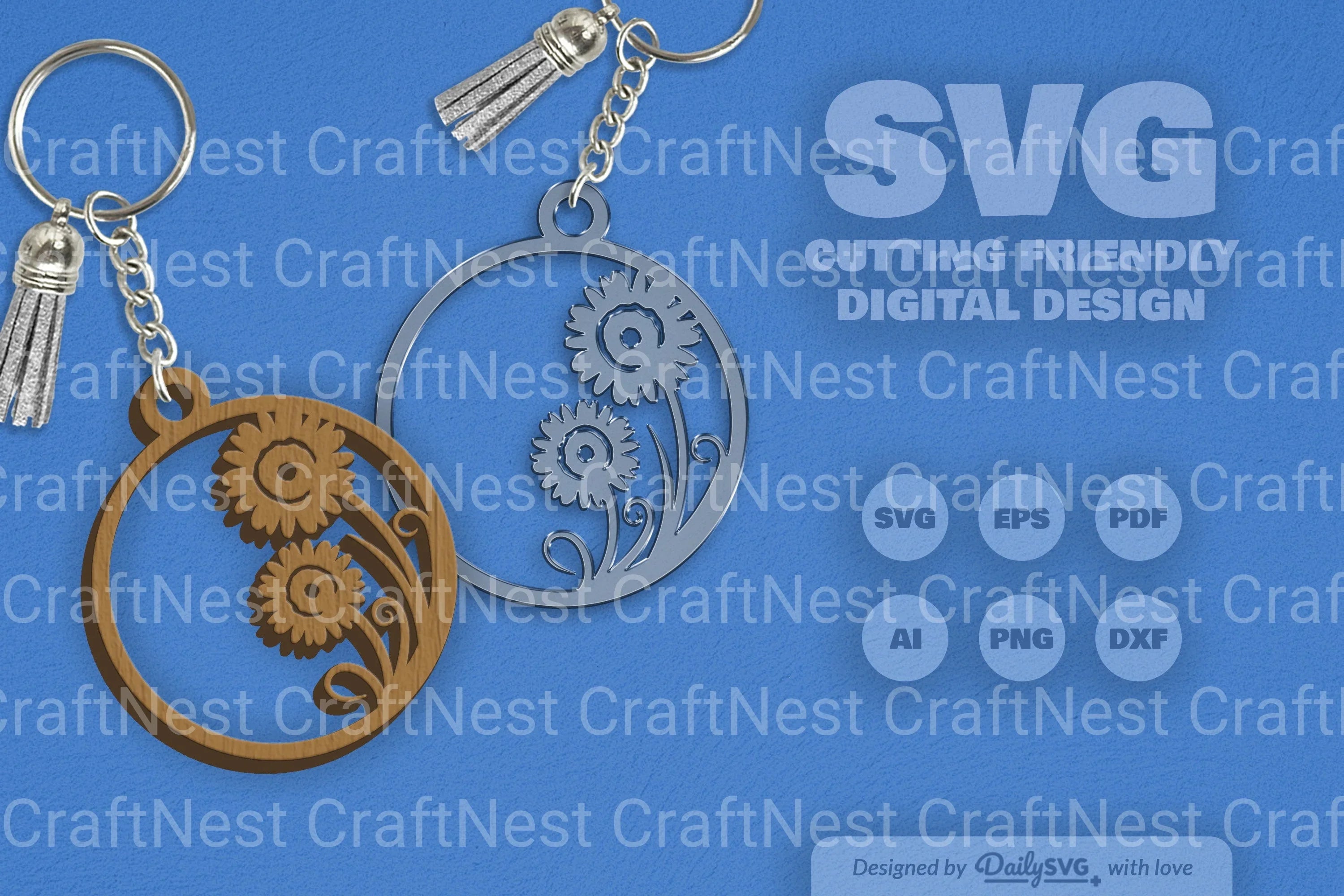 Wild Floral Round SVG Bundle