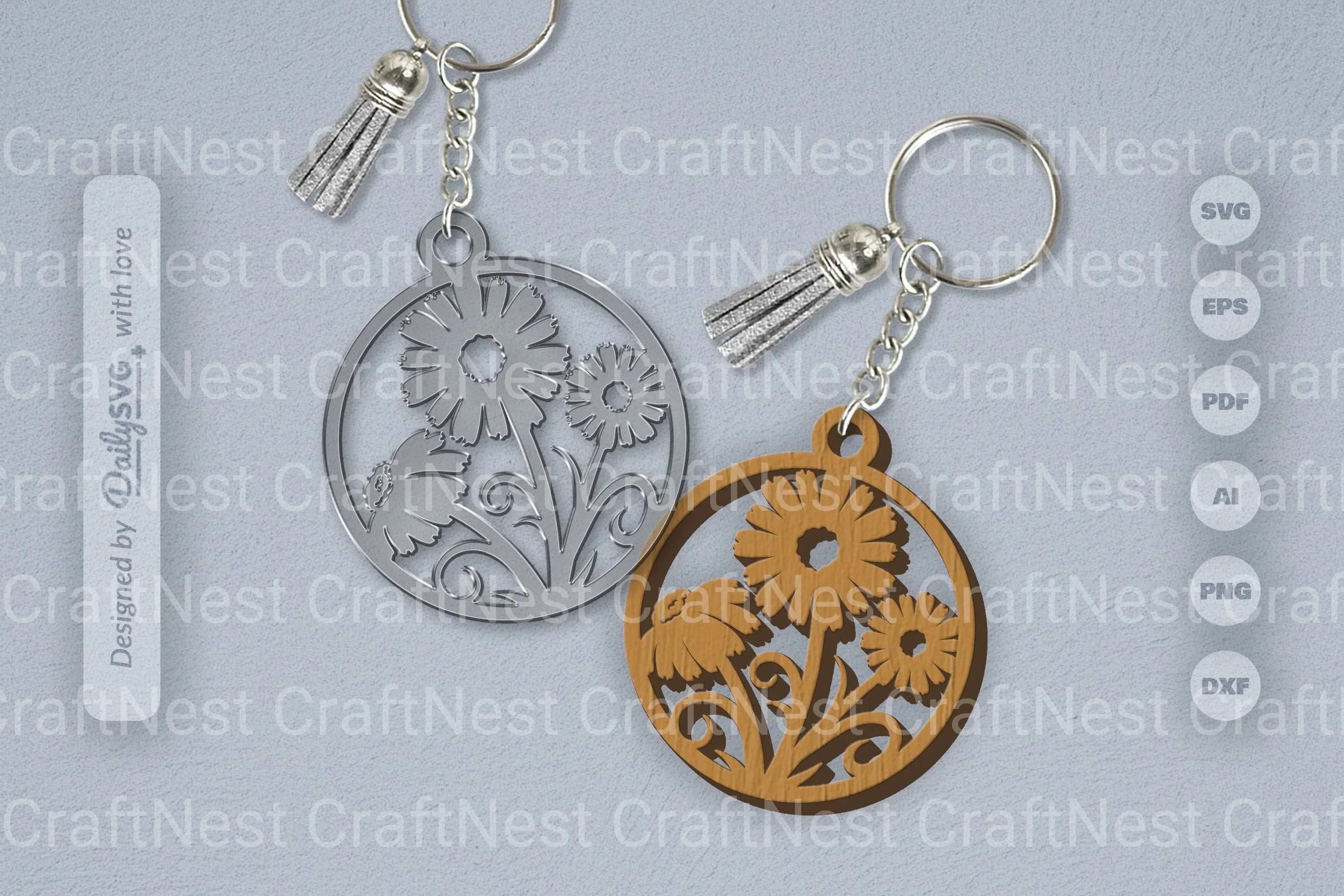 Wild Floral Round SVG Bundle