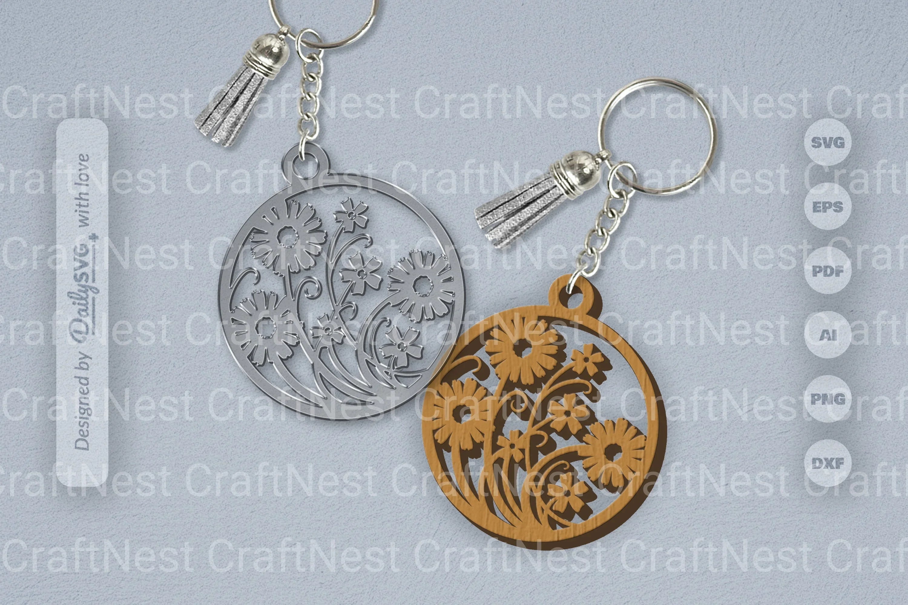 Wild Floral Round SVG Bundle