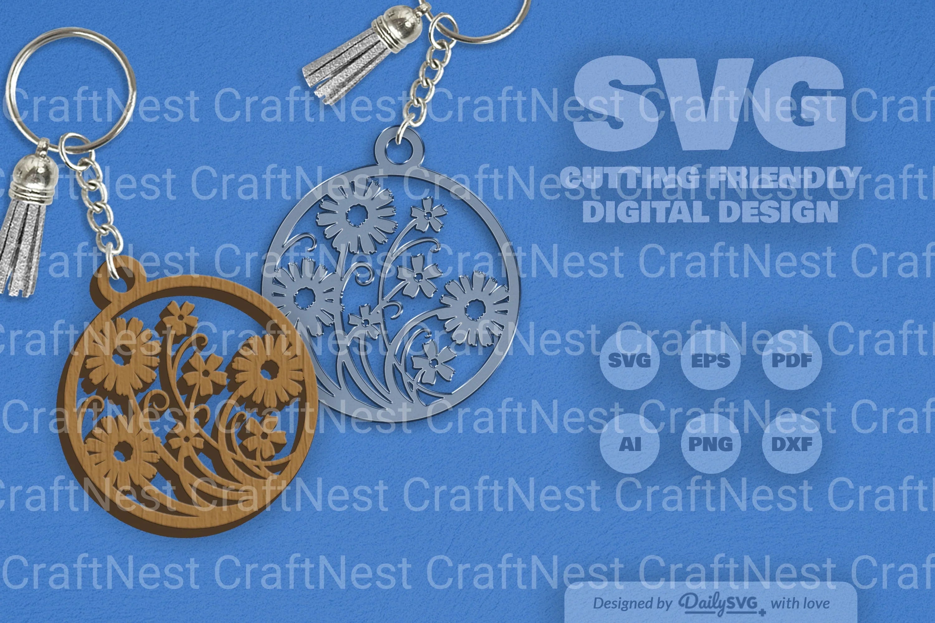 Wild Floral Round SVG Bundle