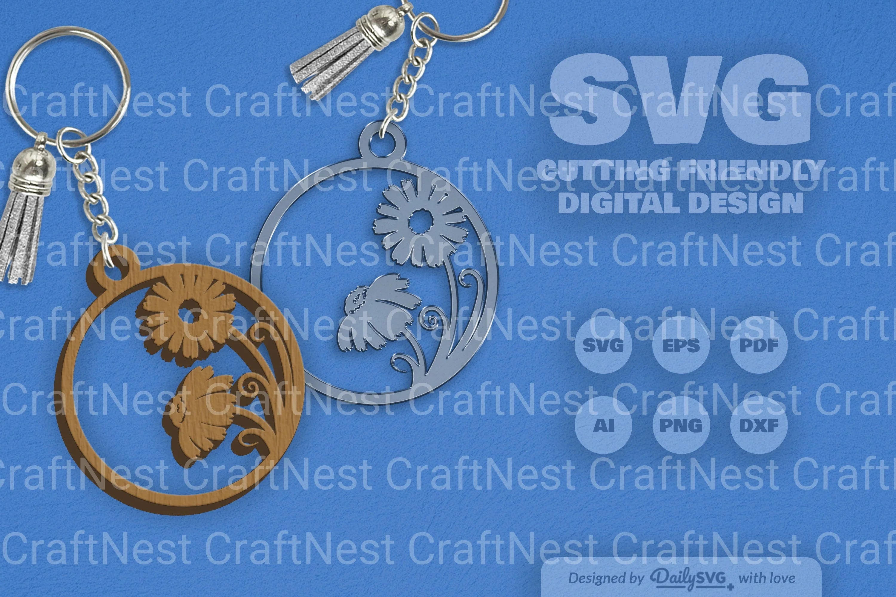 Wild Floral Round SVG Bundle