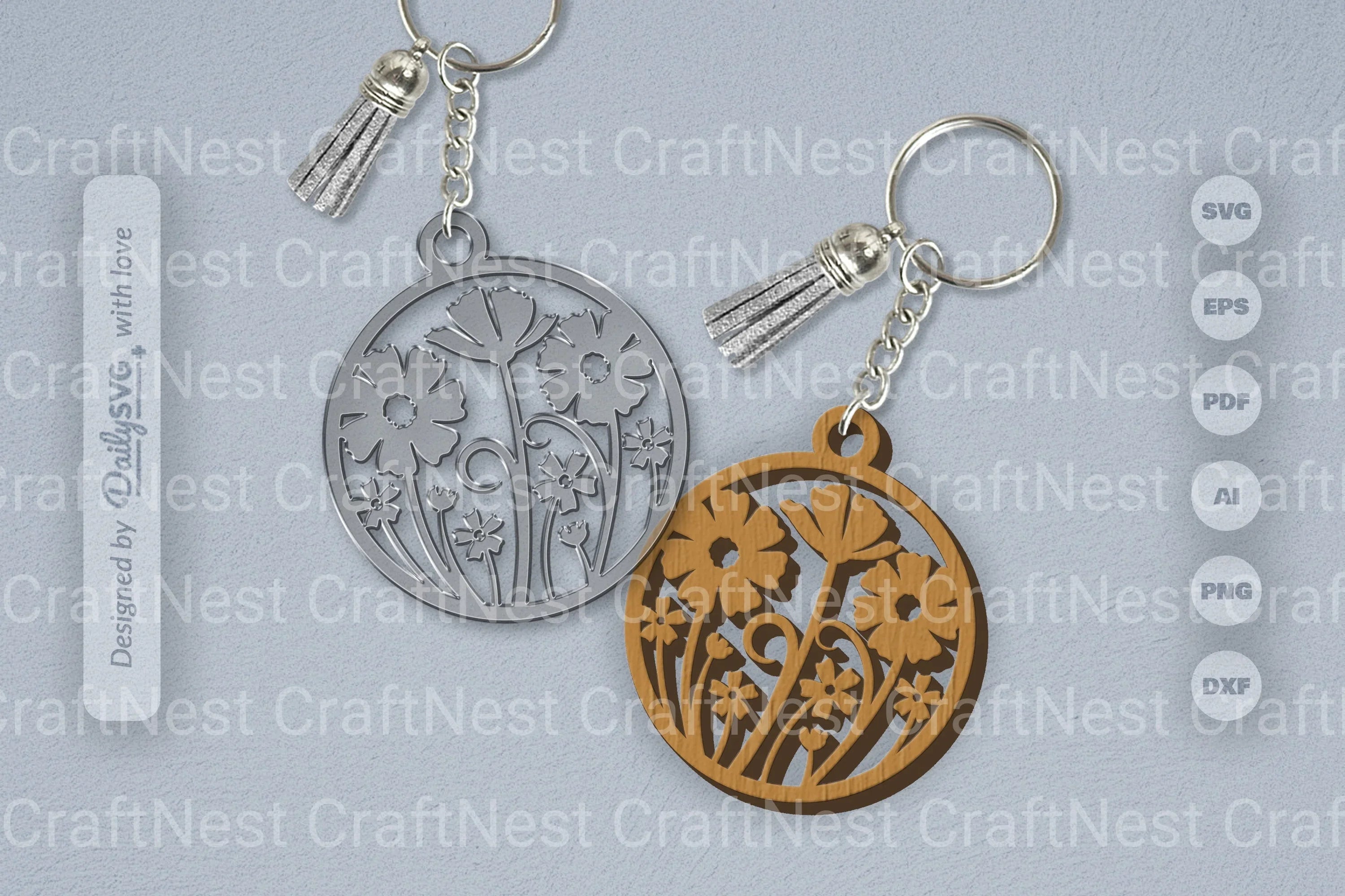 Wild Floral Round SVG Bundle