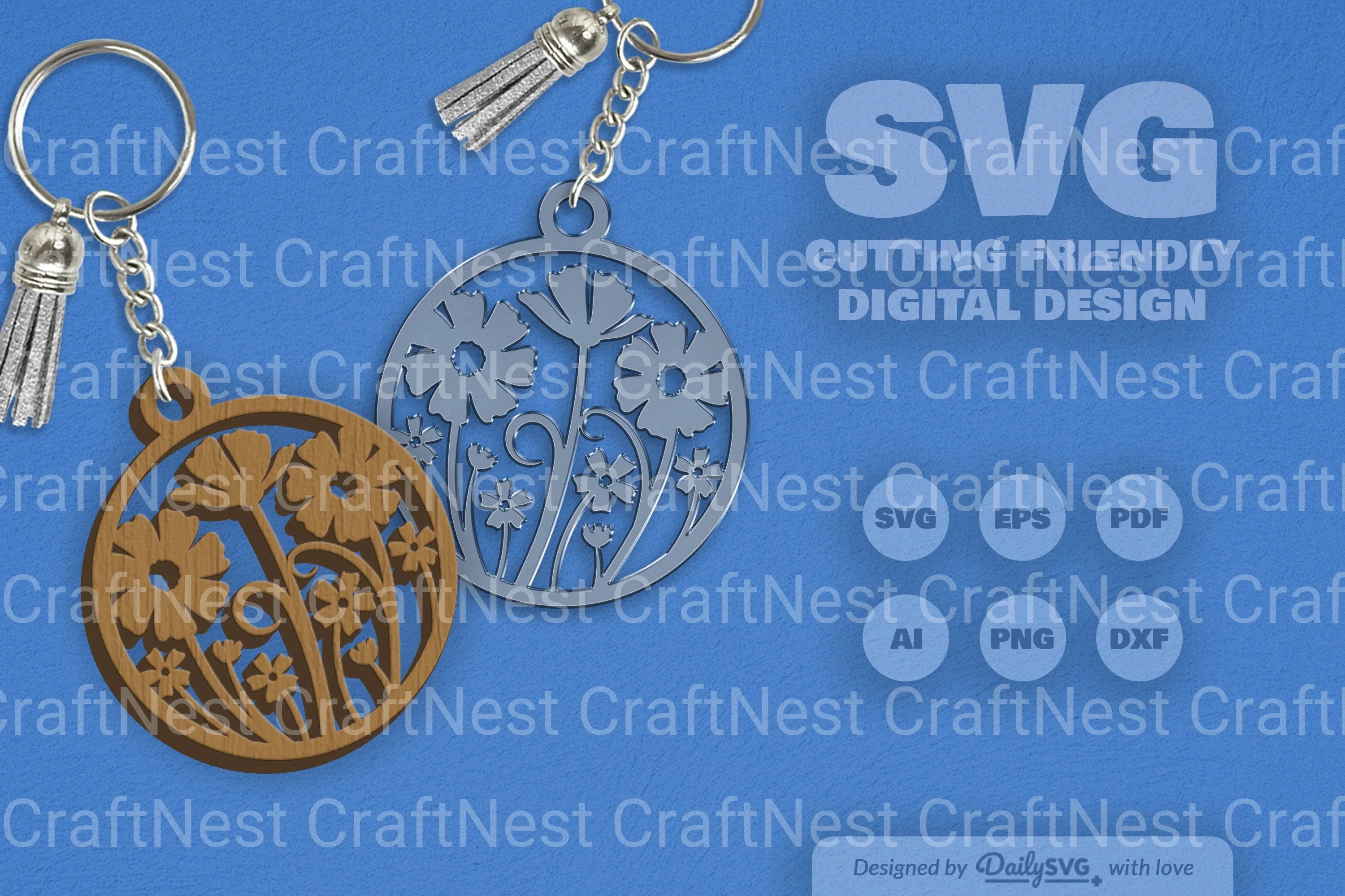 Wild Floral Round SVG Bundle