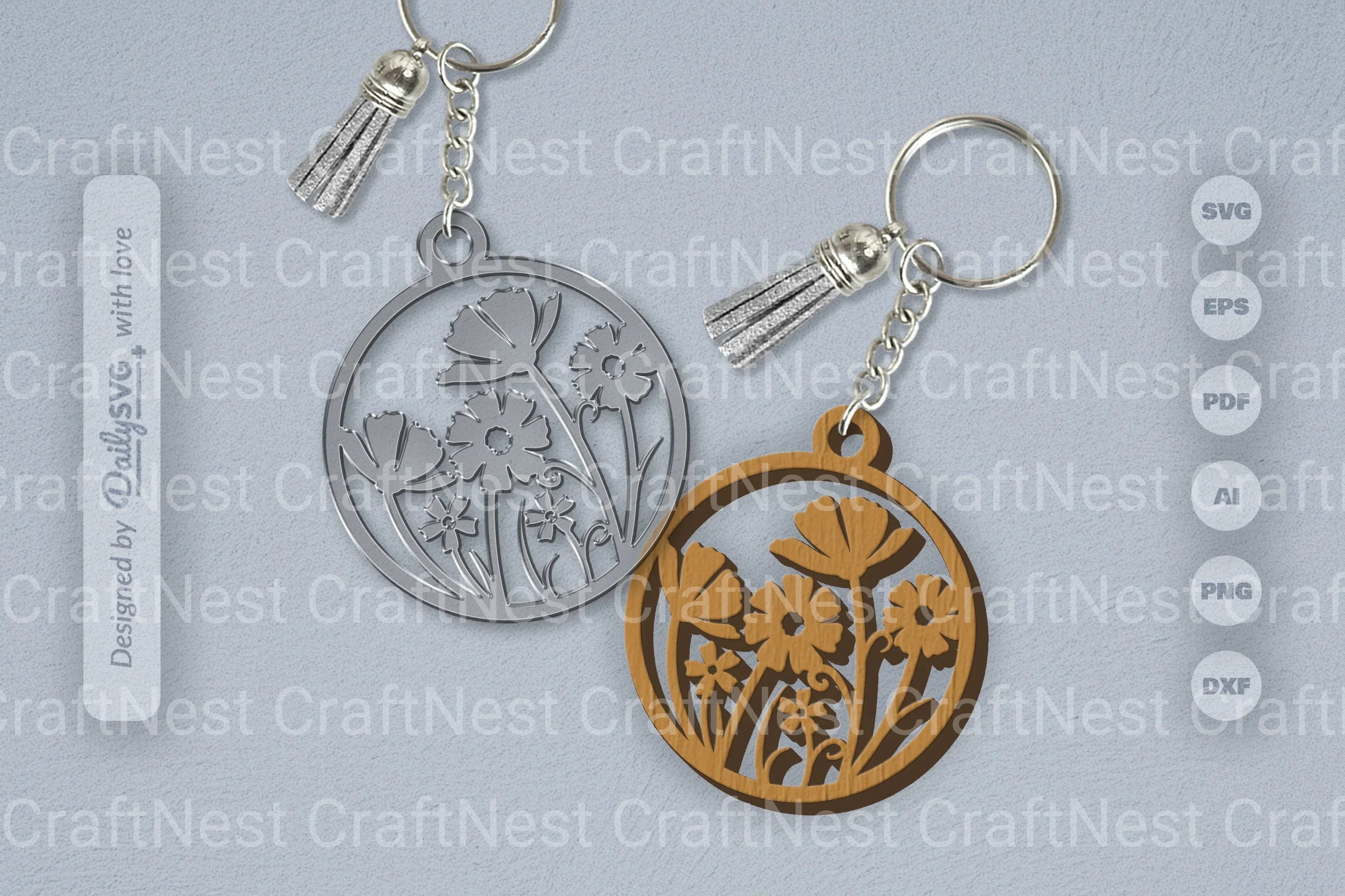 Wild Floral Round SVG Bundle