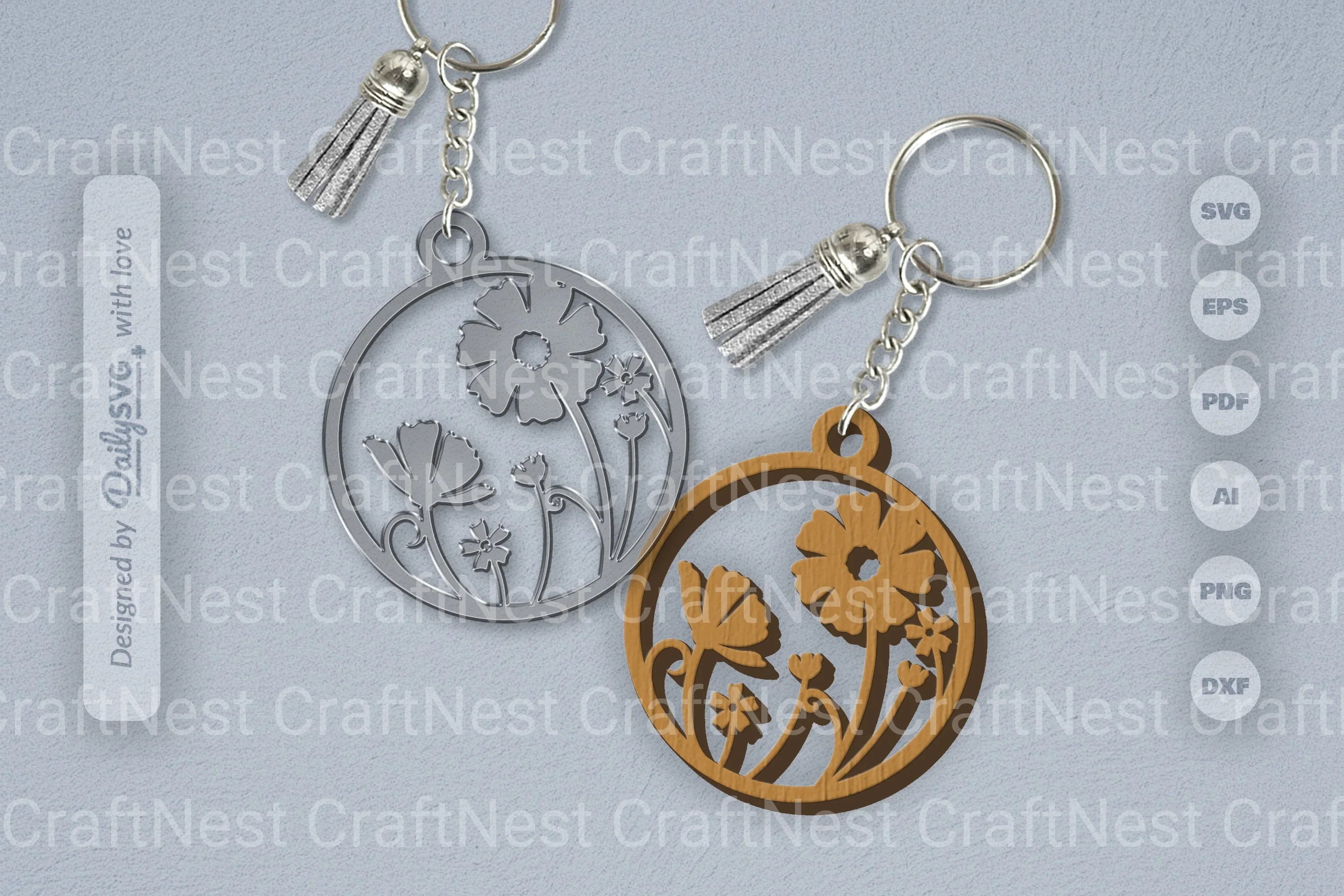 Wild Floral Round SVG Bundle