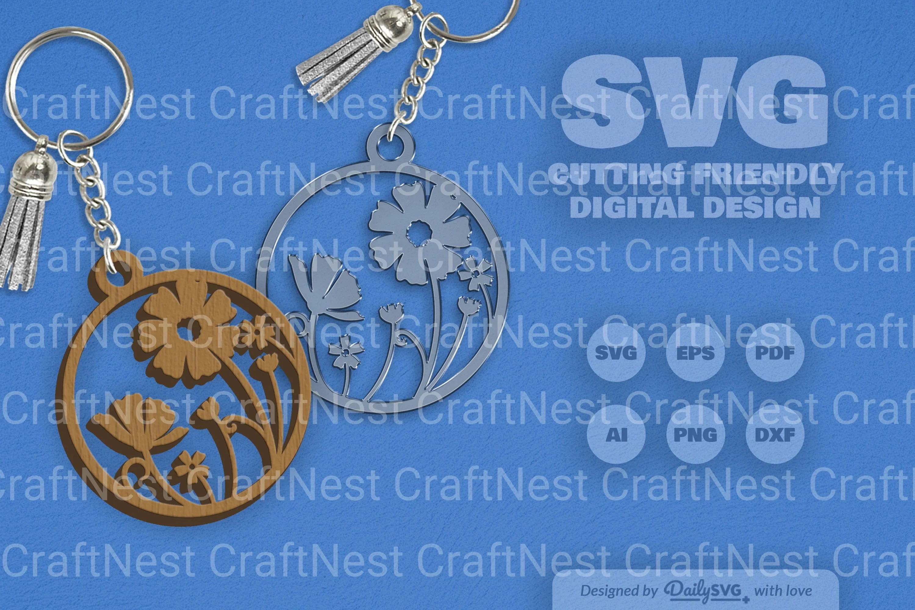 Wild Floral Round SVG Bundle