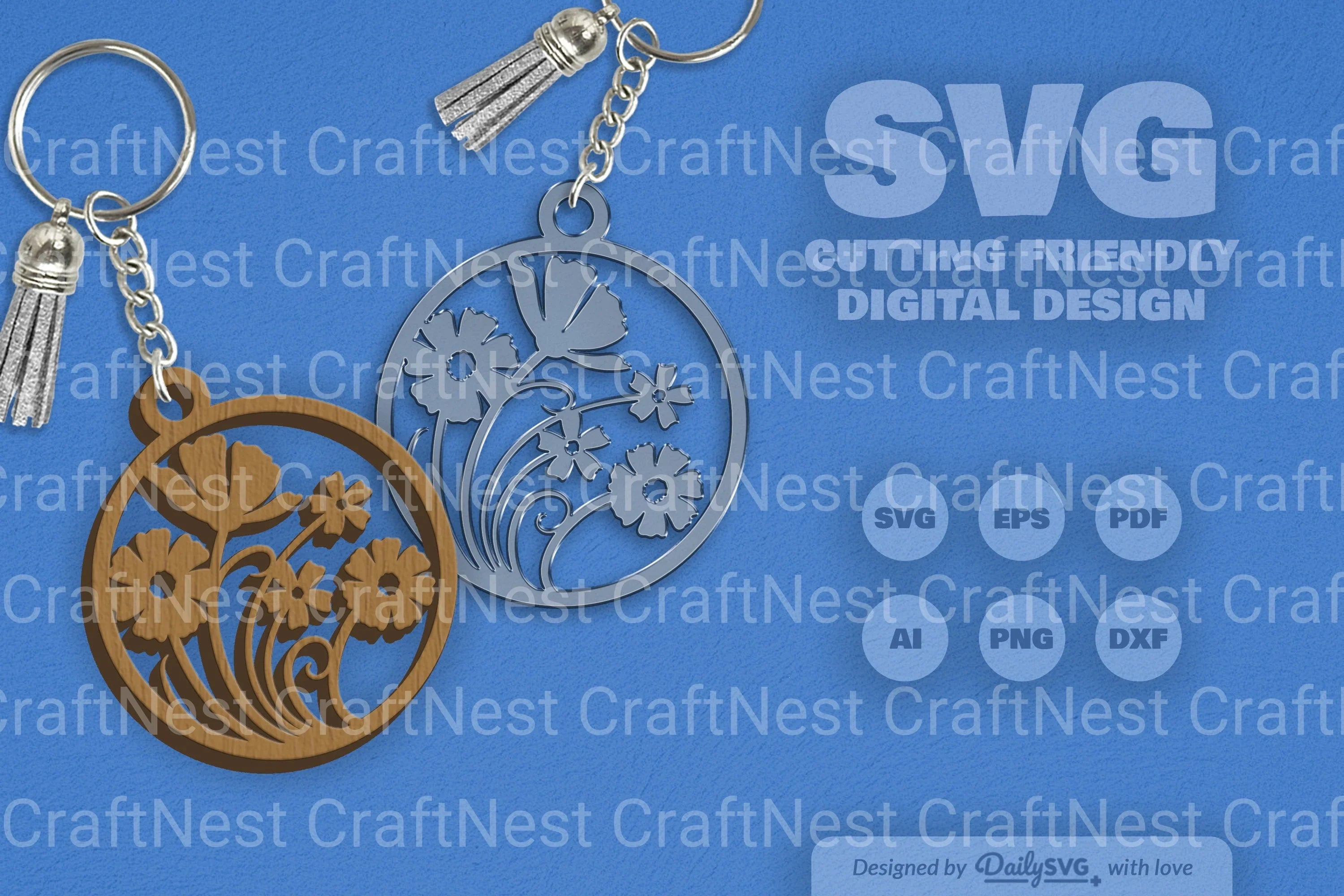 Wild Floral Round SVG Bundle