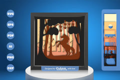 Wild Horse Forest Papercut SVG Bundle - CraftNest - Digital Crafting and Art