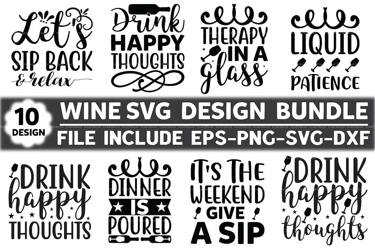 Wine Design SVG Bundle