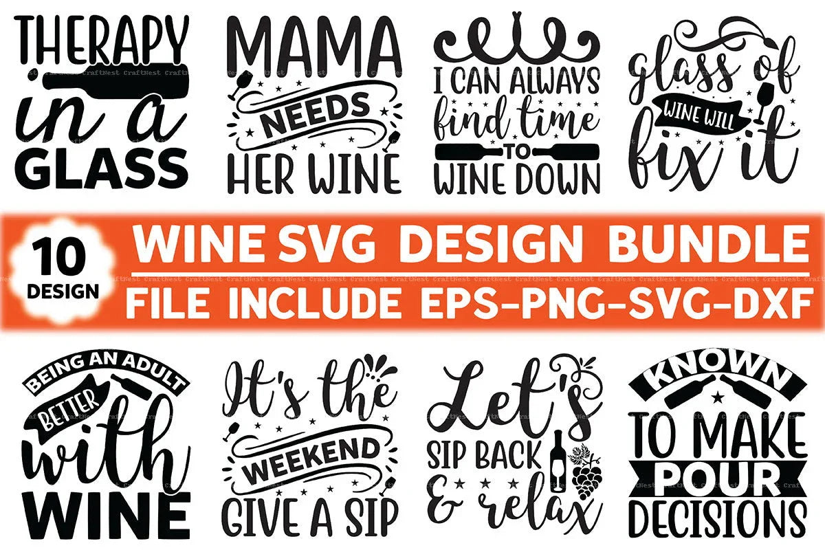 Wine SVG Bundle