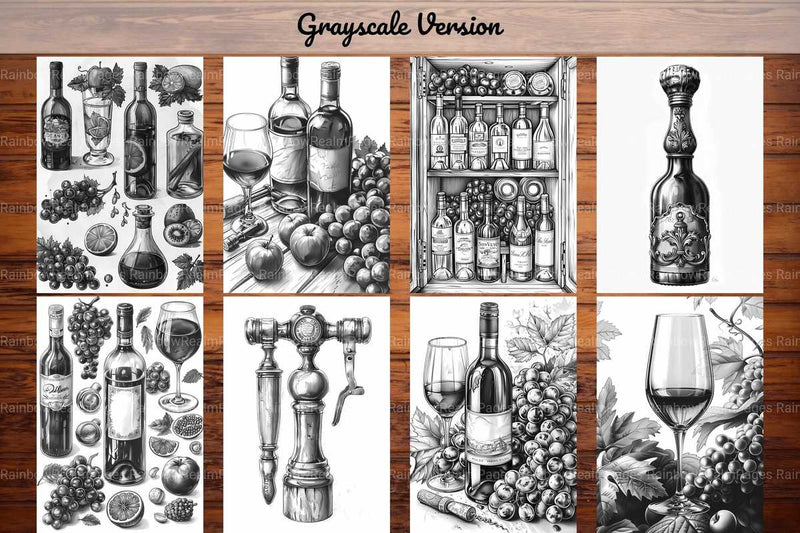 Wine Tasting Coloring Books - CraftNest - Digital Crafting and Art