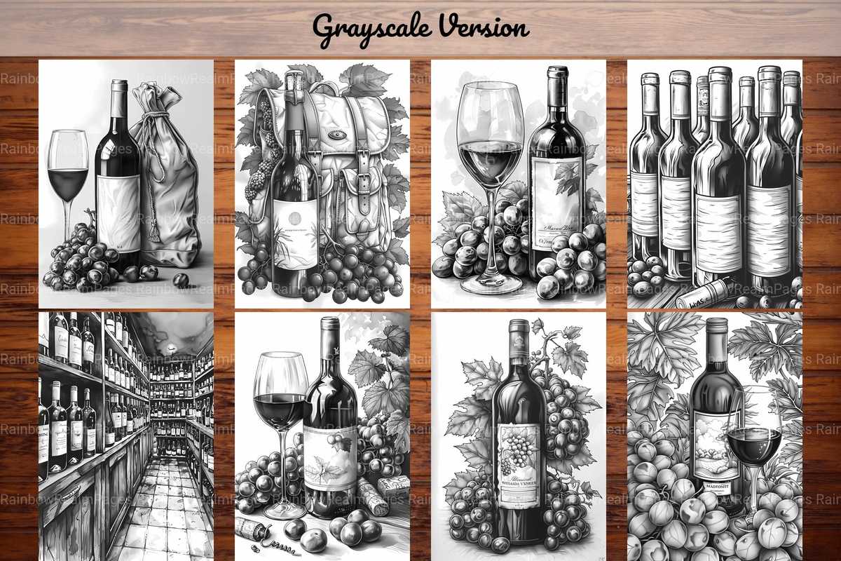 Wine Tasting Coloring Books - CraftNest - Digital Crafting and Art