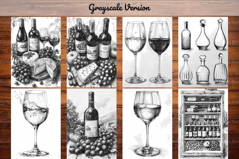 Wine Tasting Coloring Books - CraftNest - Digital Crafting and Art