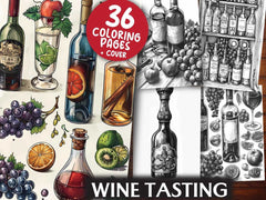 Wine Tasting Coloring Books - CraftNest - Digital Crafting and Art