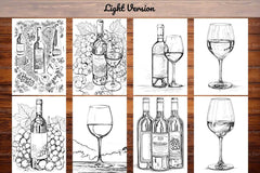 Wine Tasting Coloring Books - CraftNest - Digital Crafting and Art