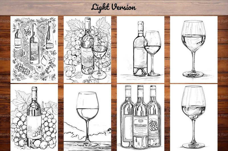 Wine Tasting Coloring Books - CraftNest - Digital Crafting and Art