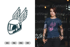 Winged Racer Helmet SVG Bundle - CraftNest - Digital Crafting and Art