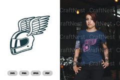 Winged Racer Helmet SVG Bundle - CraftNest - Digital Crafting and Art