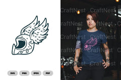 Winged Racer Helmet SVG Bundle - CraftNest - Digital Crafting and Art