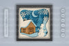 Winter Cabin Papercut SVG Bundle with Snowman