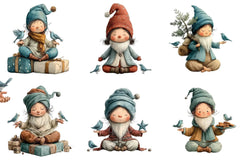 Winter Christmas Gnome Clipart Bundle - CraftNest - Digital Crafting and Art