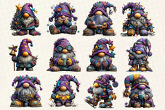 Winter Christmas Gnome Clipart Bundle - CraftNest - Digital Crafting and Art